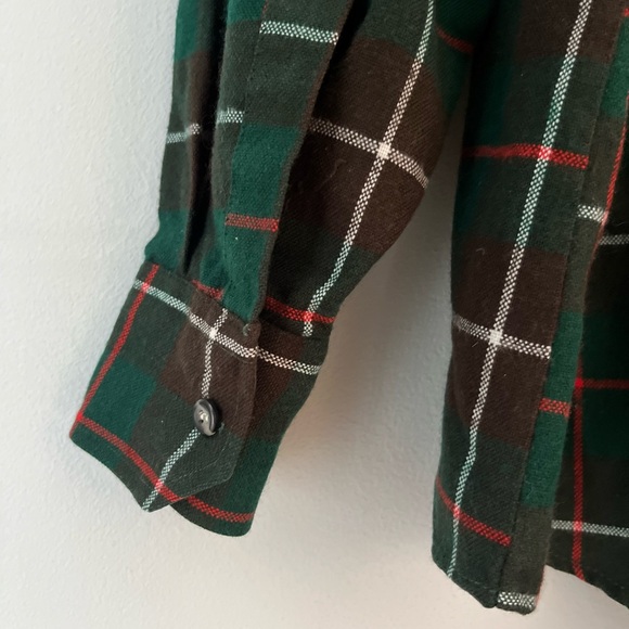 Vintage 90’s Green Flannel Shirt - Picture 2 of 6